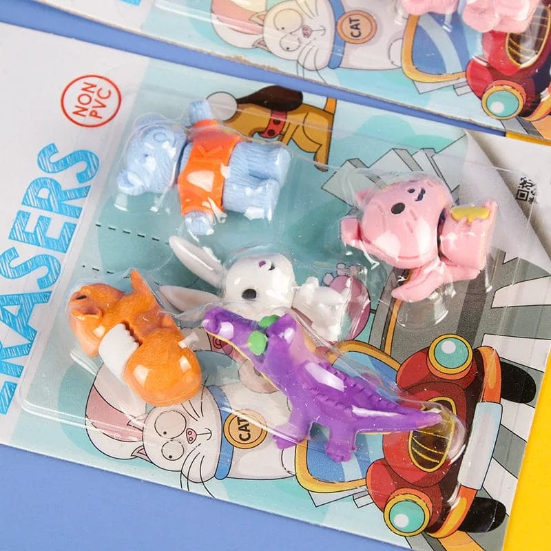 Set of 6 Cute Fancy Erasers – Cartoon Dessert Design