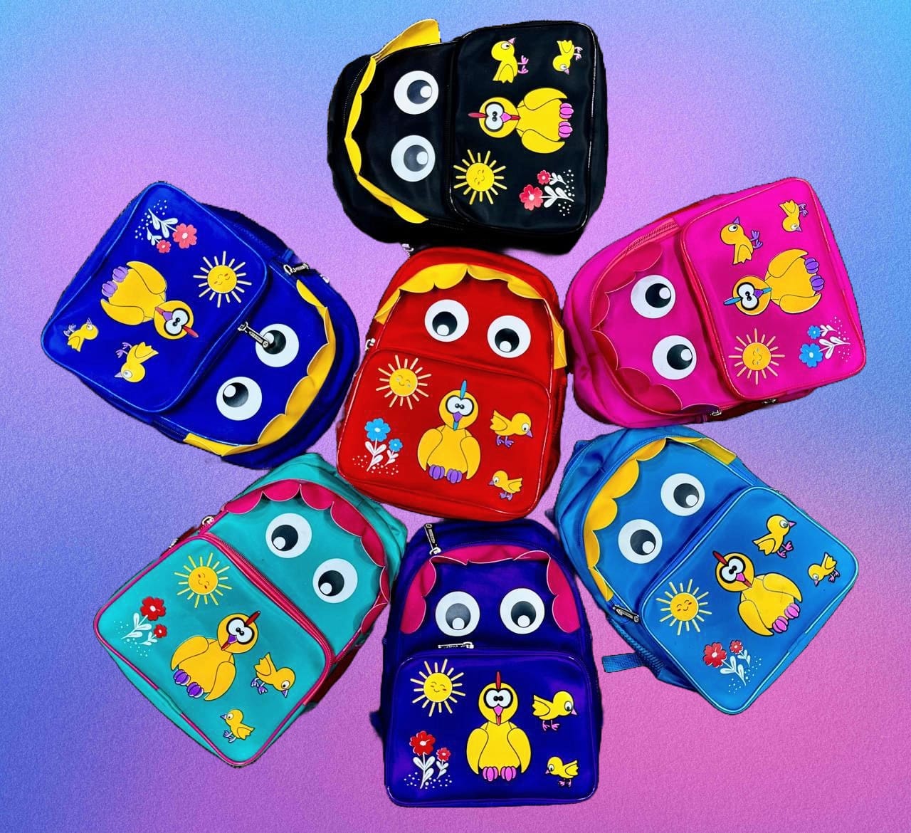 Colorful Cartoon Bird Backpacks 🐥🎒